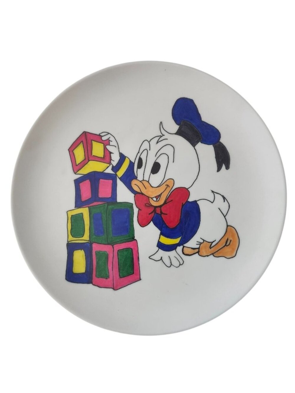 Texas Ware Dewey Plate 1980s Cartoon Design Collectible Art